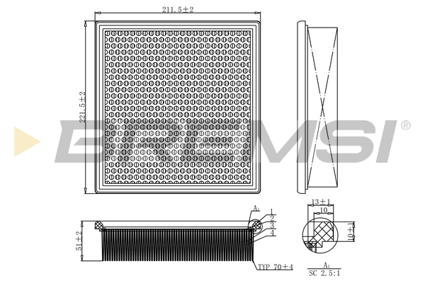 oro filtras - FA1171 BREMSI