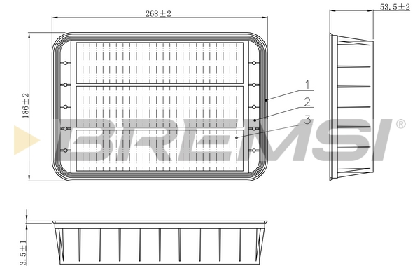 Filtro aria - FA1196 BREMSI