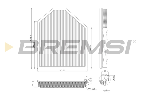 oro filtras - FA1219 BREMSI