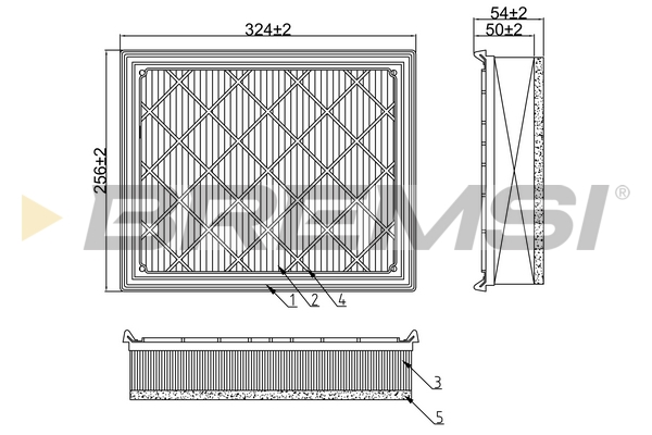 Air Filter - FA1231 BREMSI