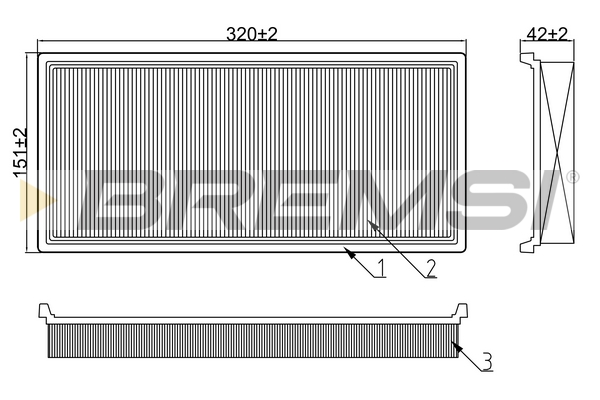 Filtro aria - FA1232 BREMSI