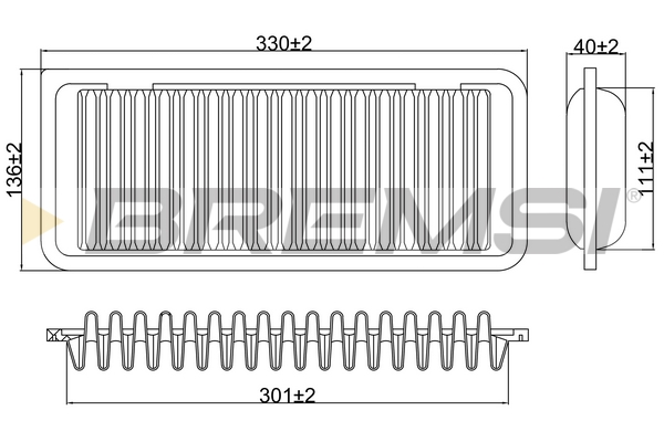 Air Filter - FA1233 BREMSI