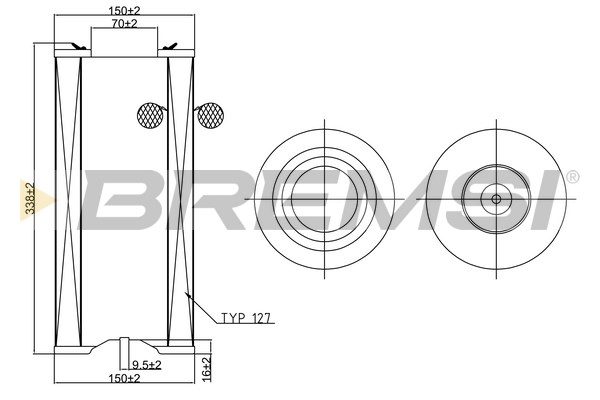 Air Filter - FA1256 BREMSI