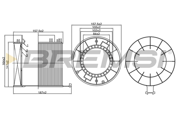 Air Filter - FA1268 BREMSI