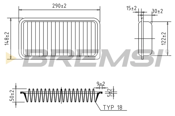 Air Filter - FA1272 BREMSI