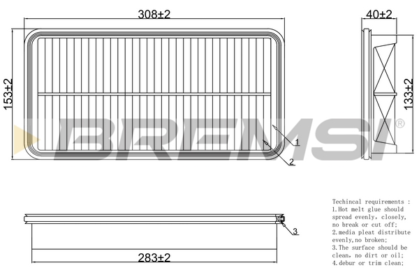 Air Filter - FA1273 BREMSI