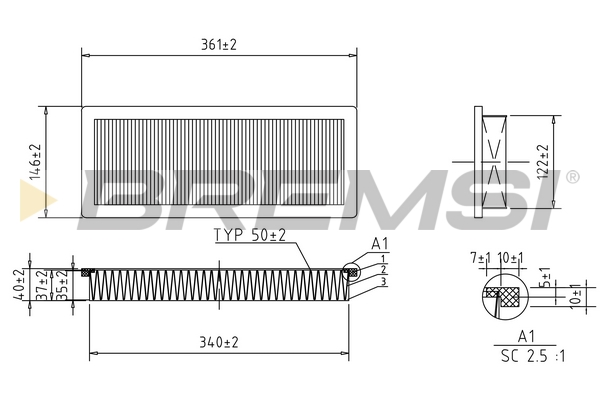 Air Filter - FA1346 BREMSI