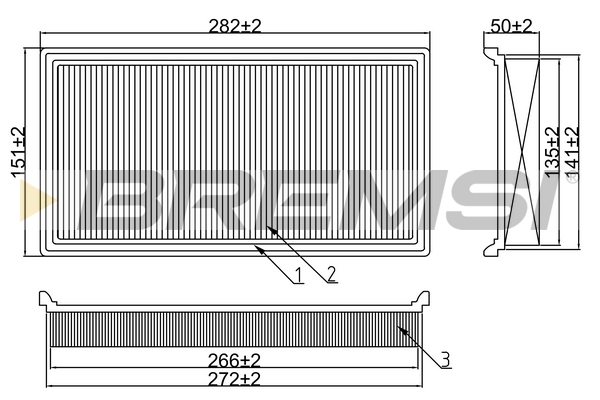 Air Filter - FA1355 BREMSI