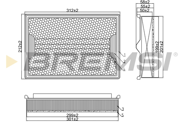 Filtro aria - FA1358 BREMSI
