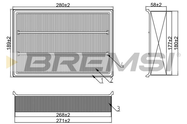 Air Filter - FA1391 BREMSI