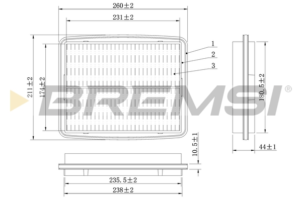 Air Filter - FA1602 BREMSI