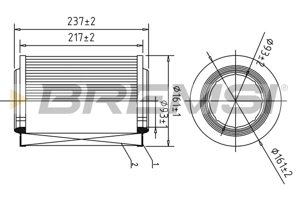 Filtro aria - FA1612 BREMSI