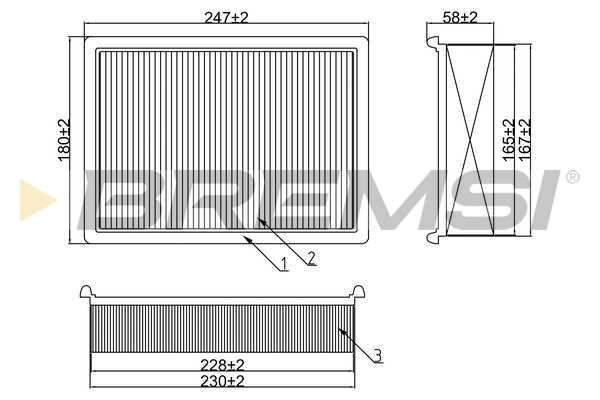 oro filtras - FA1650 BREMSI