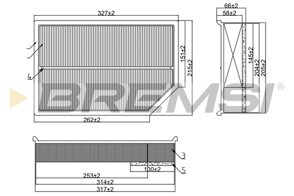 oro filtras - FA1699 BREMSI