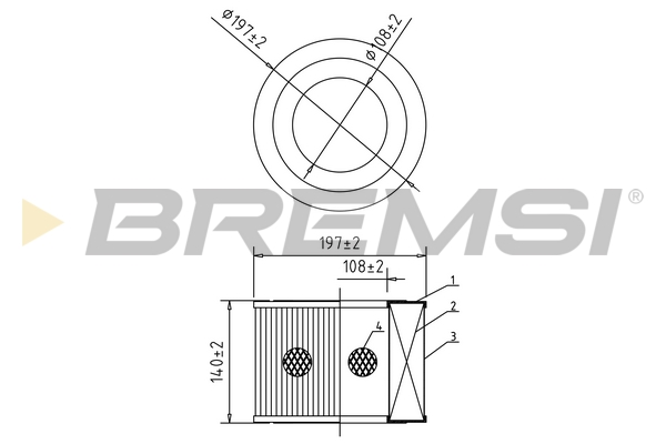 Air Filter - FA2043 BREMSI