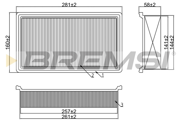 Air Filter - FA2099 BREMSI