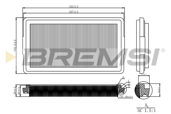 Air Filter - FA2126 BREMSI