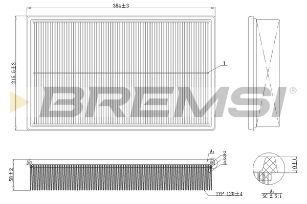 Filtro aria - FA2159 BREMSI