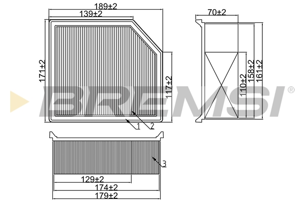 Air Filter - FA2321 BREMSI
