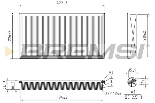 Luftfilter - FA2392 BREMSI