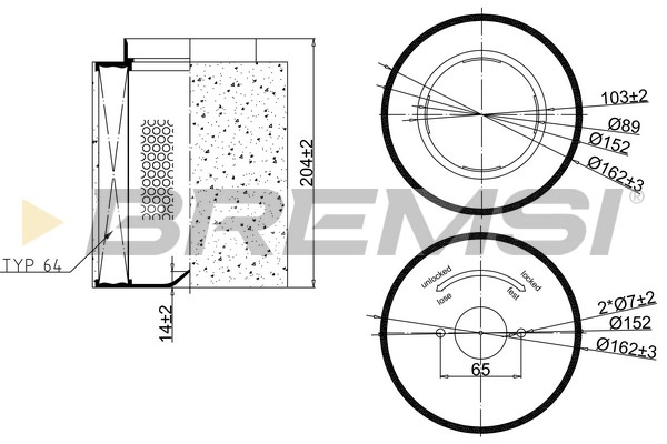 Air Filter - FA2405 BREMSI