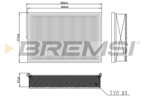 Filtro aria - FA2590 BREMSI