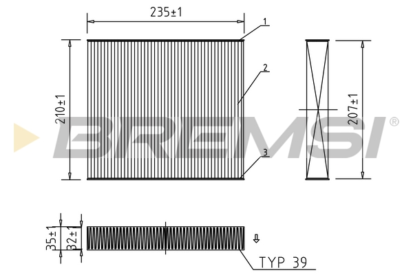 Filter, interior air - FC0068 BREMSI