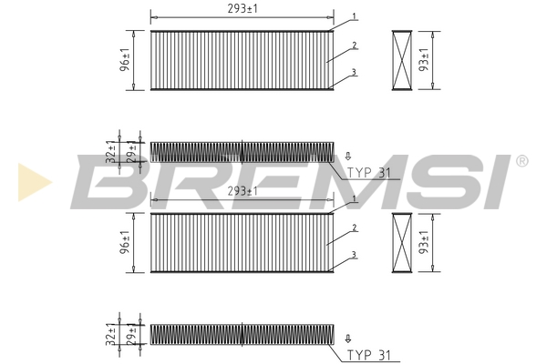 Filter, interior air - FC0071A BREMSI