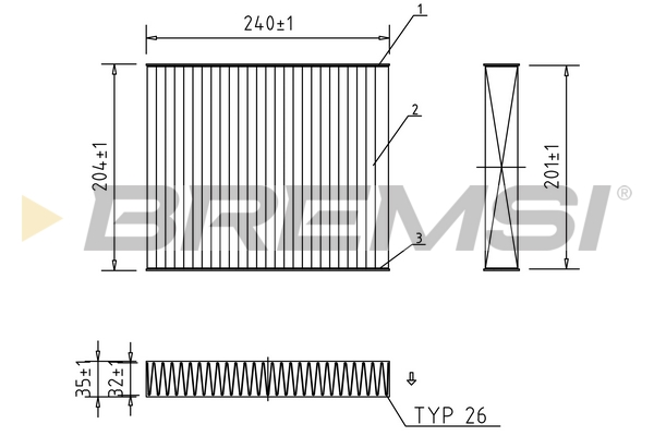 Filter, interior air - FC0073C BREMSI