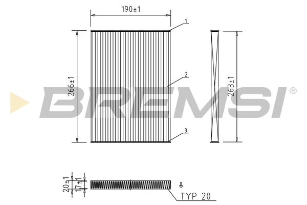 Filter, interior air - FC0076A BREMSI