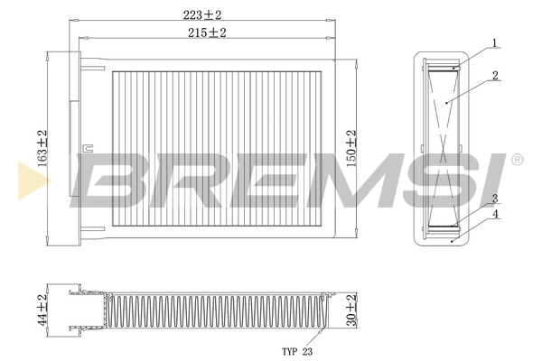 Filter, interior air - FC0077C BREMSI