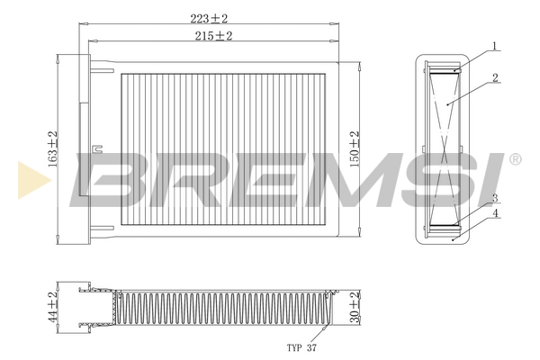 Filter, interior air - FC0077 BREMSI