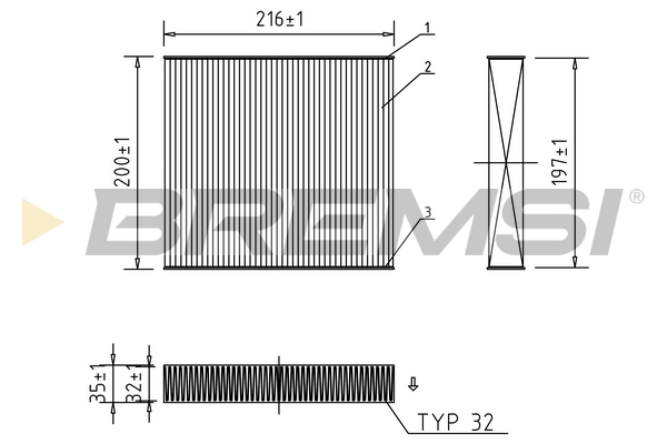 Filter, interior air - FC0078 BREMSI