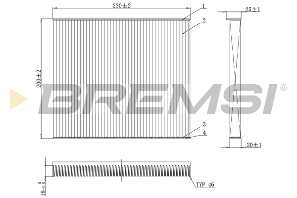 Filter, interior air - FC0079 BREMSI