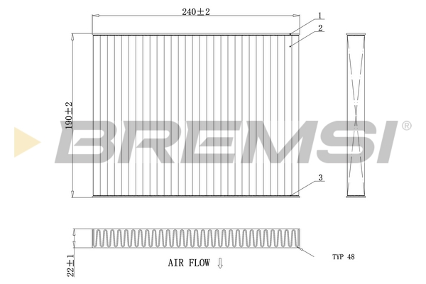 Filter, interior air - FC0081 BREMSI