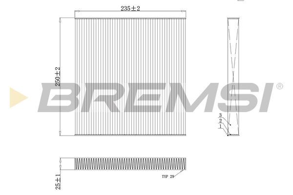 Filter, interior air - FC0082C BREMSI