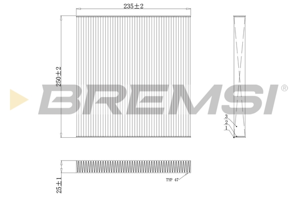 filtras, salono oras - FC0082 BREMSI
