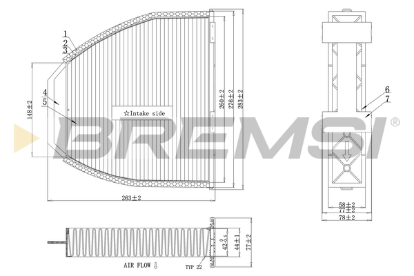 Filter, interior air - FC0083A BREMSI