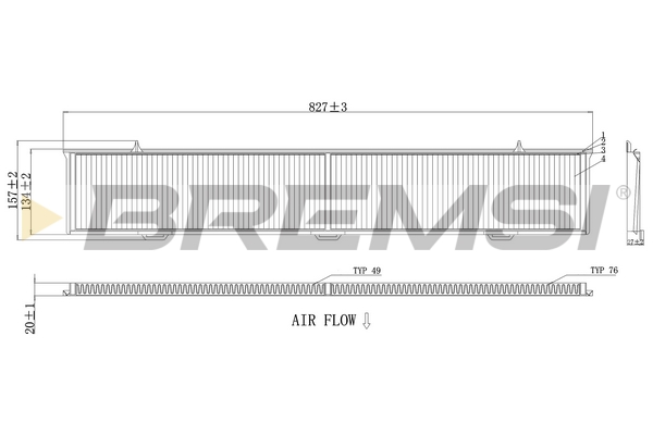 Filter, interior air - FC0085A BREMSI