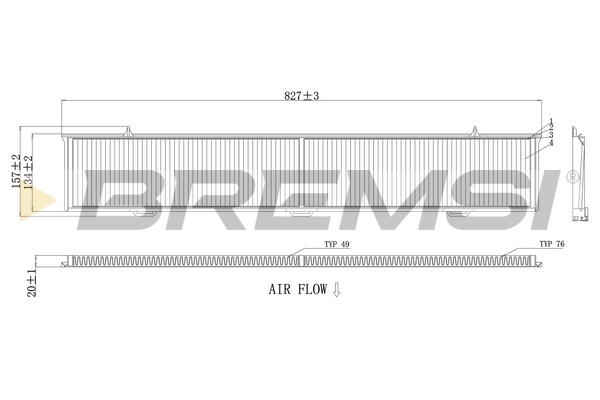 Filter, interior air - FC0085 BREMSI