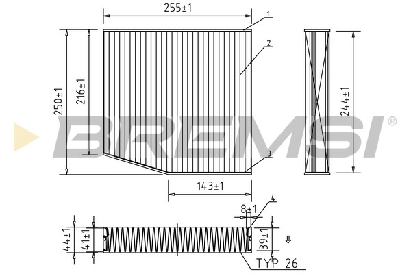 Filter, interior air - FC0087 BREMSI