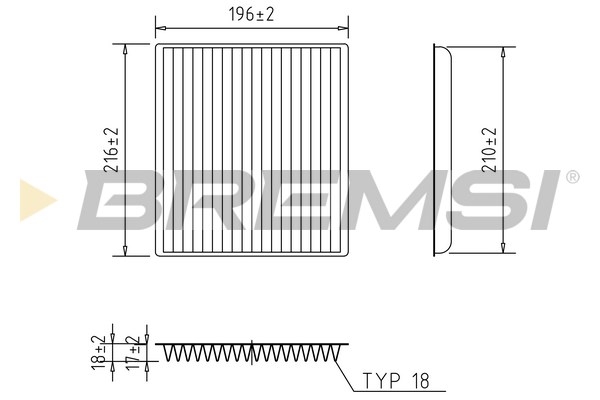 Filter, Innenraumluft - FC0089 BREMSI