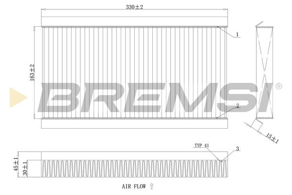 filtras, salono oras - FC0090A BREMSI