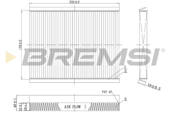 Filter, interior air - FC0091 BREMSI