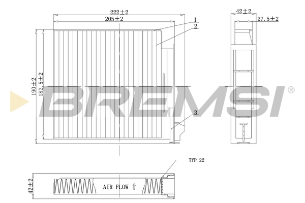 Filter, interior air - FC0093A BREMSI