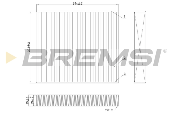 Filter, interior air - FC0103 BREMSI