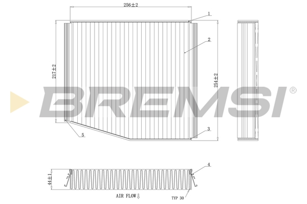 Filtro, Aria abitacolo - FC0106A BREMSI