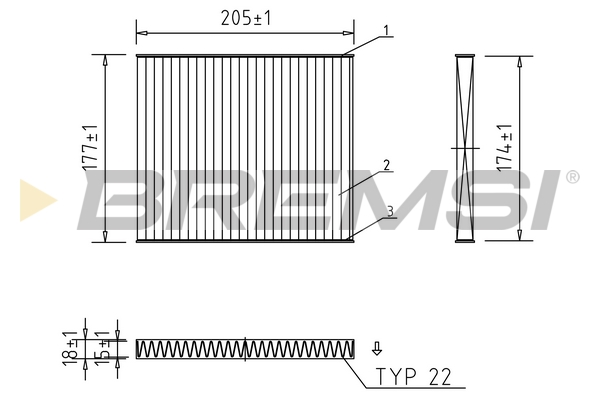 Filter, interior air - FC0162C BREMSI