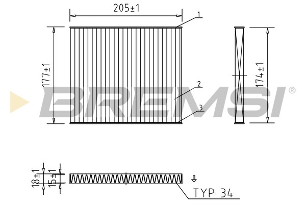 Filter, interior air - FC0162 BREMSI