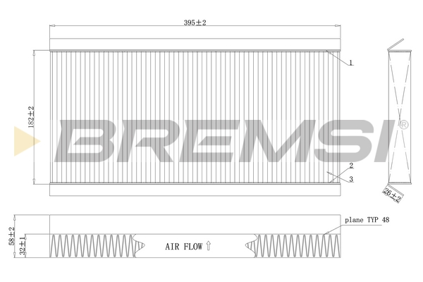 Filter, interior air - FC0164C BREMSI